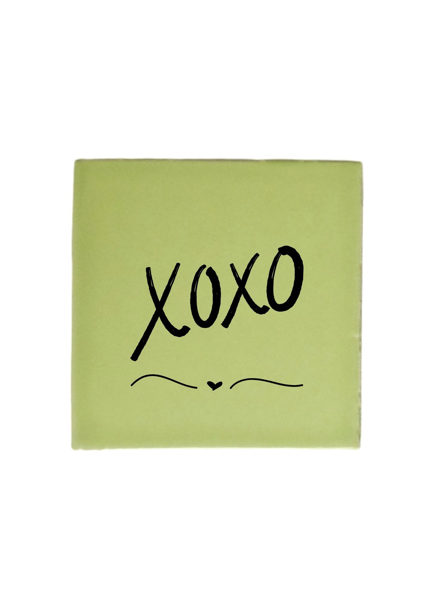 Gekleurd Tegeltje 10 x 10 cm - 'XOXO' - Stijlvolle Decoratie - Sticker82