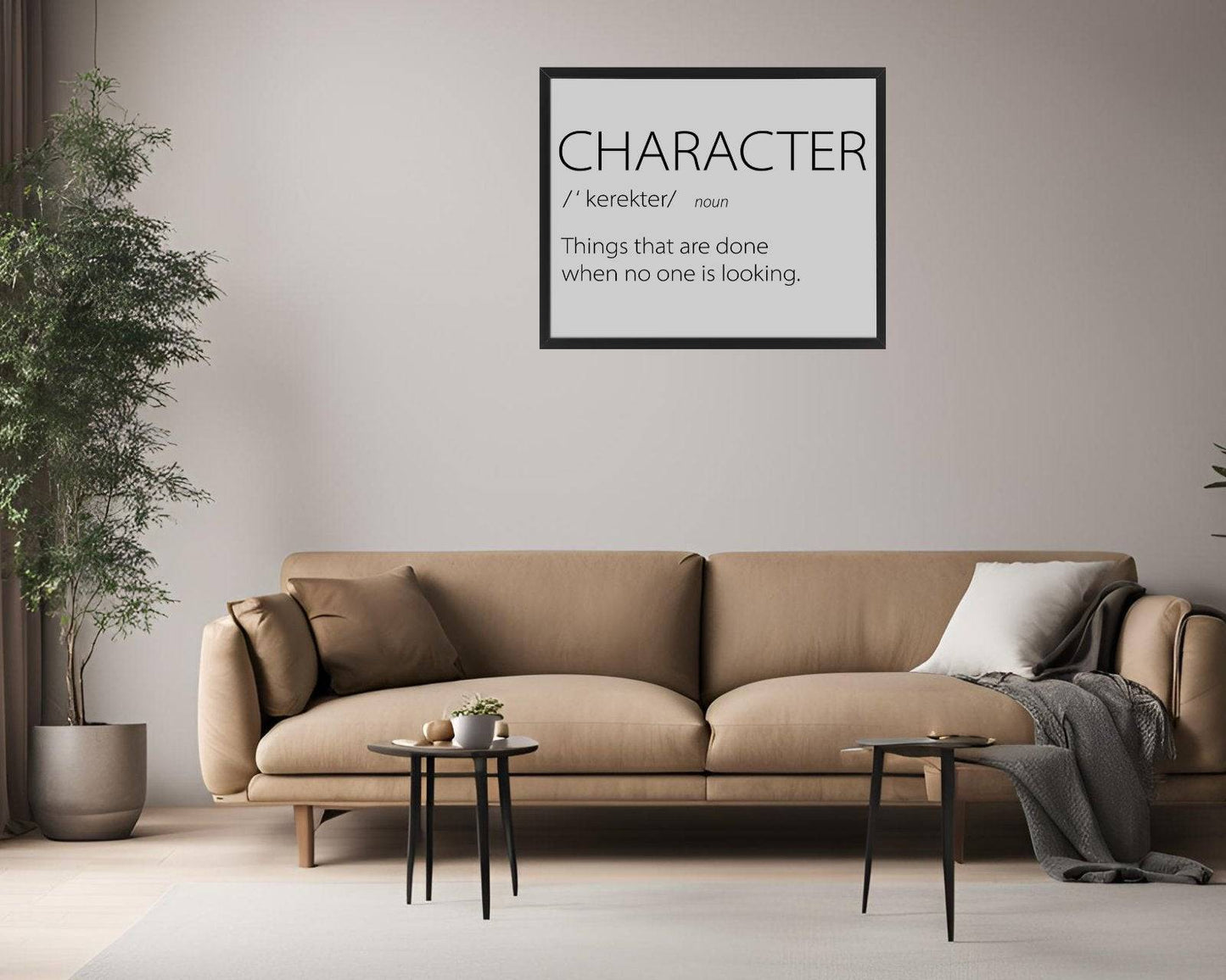 Lijst 40 x 50 cm met Vinyl Sticker 'Character' - Unieke Wanddecoratie - Sticker82