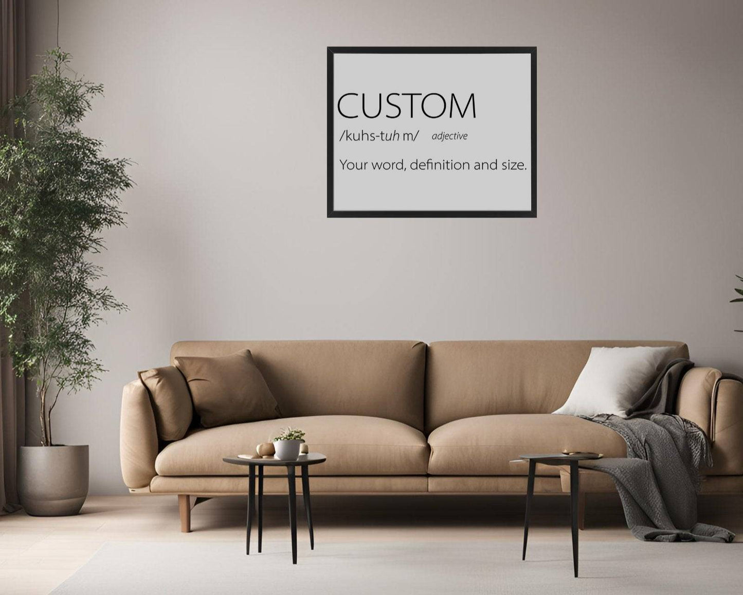 Lijst 40 x 50 cm met Vinyl Sticker 'Custom' - Unieke Wanddecoratie - Sticker82