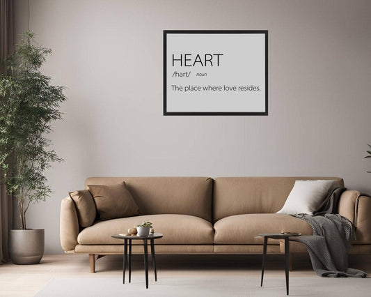 Lijst 40 x 50 cm met Vinyl Sticker 'Heart' - Romantische Wanddecoratie - Sticker82